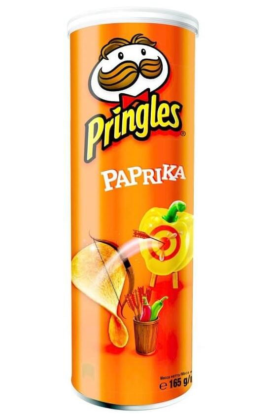 Pringles Paprika Potato Chips, 165 g