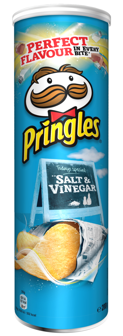 Pringles Salt & Vinegar Potato Chips, 200 g