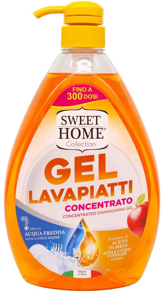 Sweet Home Apple Vinegar Dish Soap with Pump, 1 L