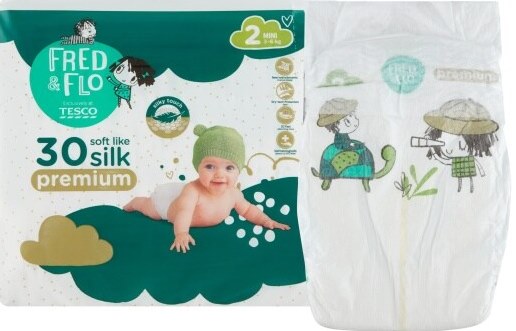 Fred&Flo Premium Size 2 Baby Diapers, 3-6 kg, 30 pcs - Image 2