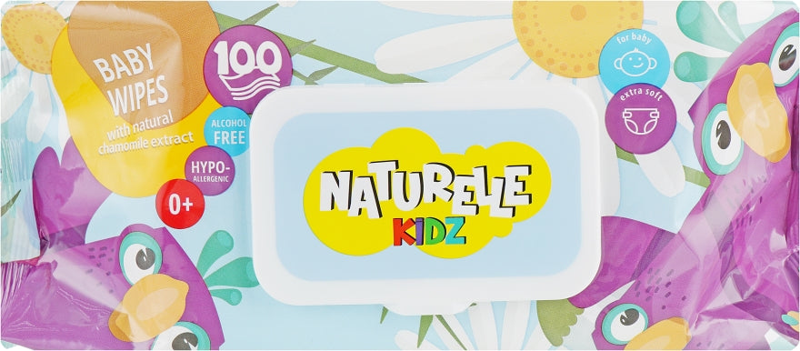 Naturelle Kidz Chamomile Kids Wet Wipes with Lid, 100 pcs - Image 2