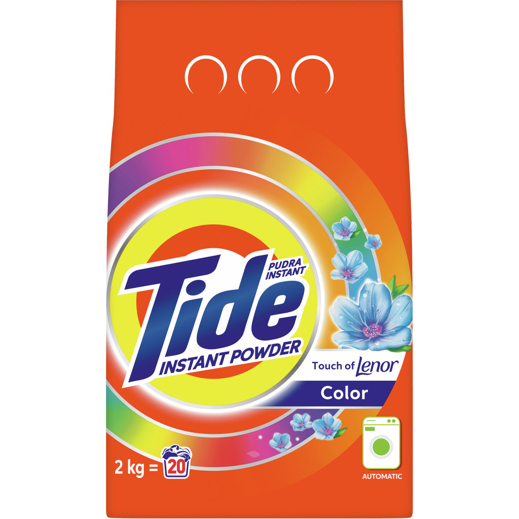 Tide Color Touch of Lenor Automatic Laundry Detergent Powder, 2 kg