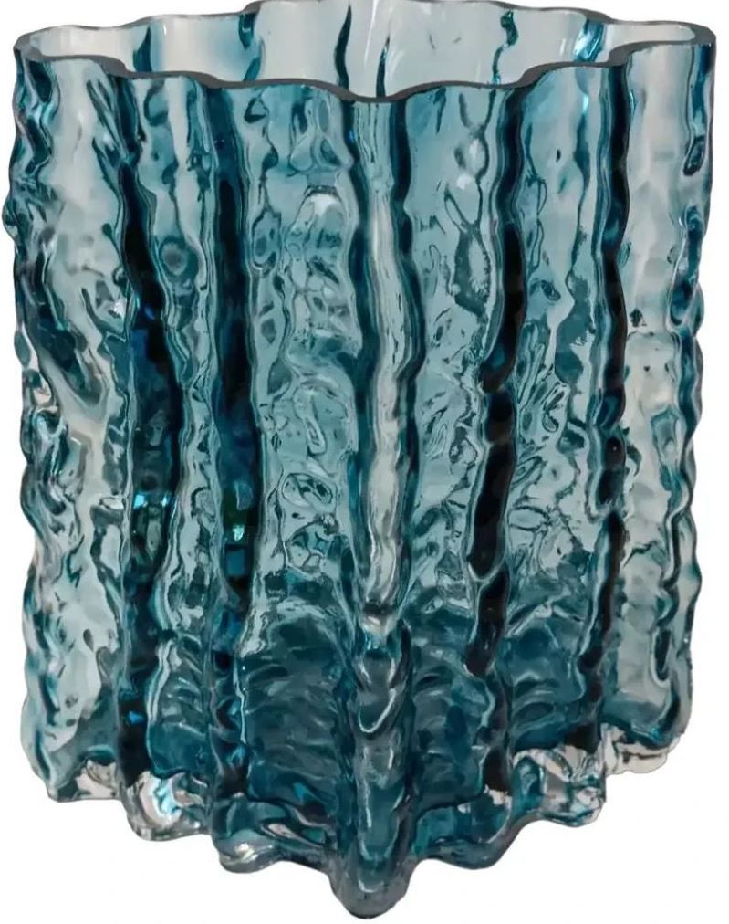 Vittora VT-V-0003 Blue Sapphire Glass Vase, 20.5 cm
