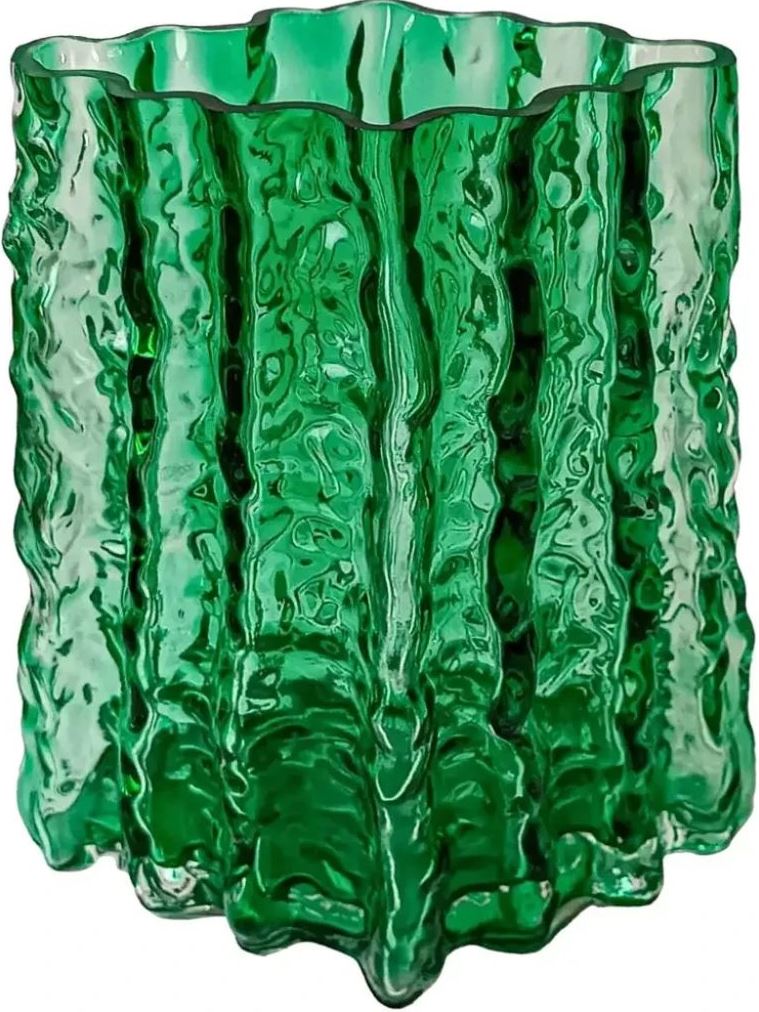 Vittora VT-V-0004 Green Sapphire Glass Vase, 20.5 cm