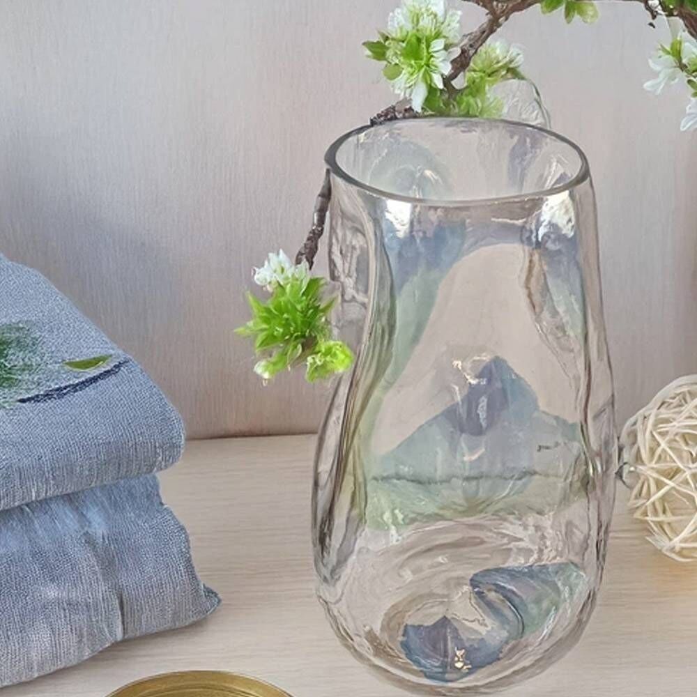 Vittora VT-V-0005 Amethyst Petrol Glass Vase, 27.5 cm - Image 2
