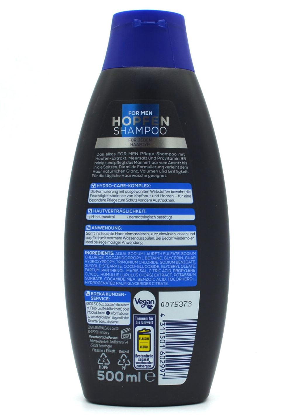 Elkos Men Hopfen and meersalz Shampoo, 500 mL - Image 2