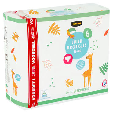 Jumbo Size 6 Baby Pull-Up Diaper Pants, 15+ kg, 34 pcs - Image 2
