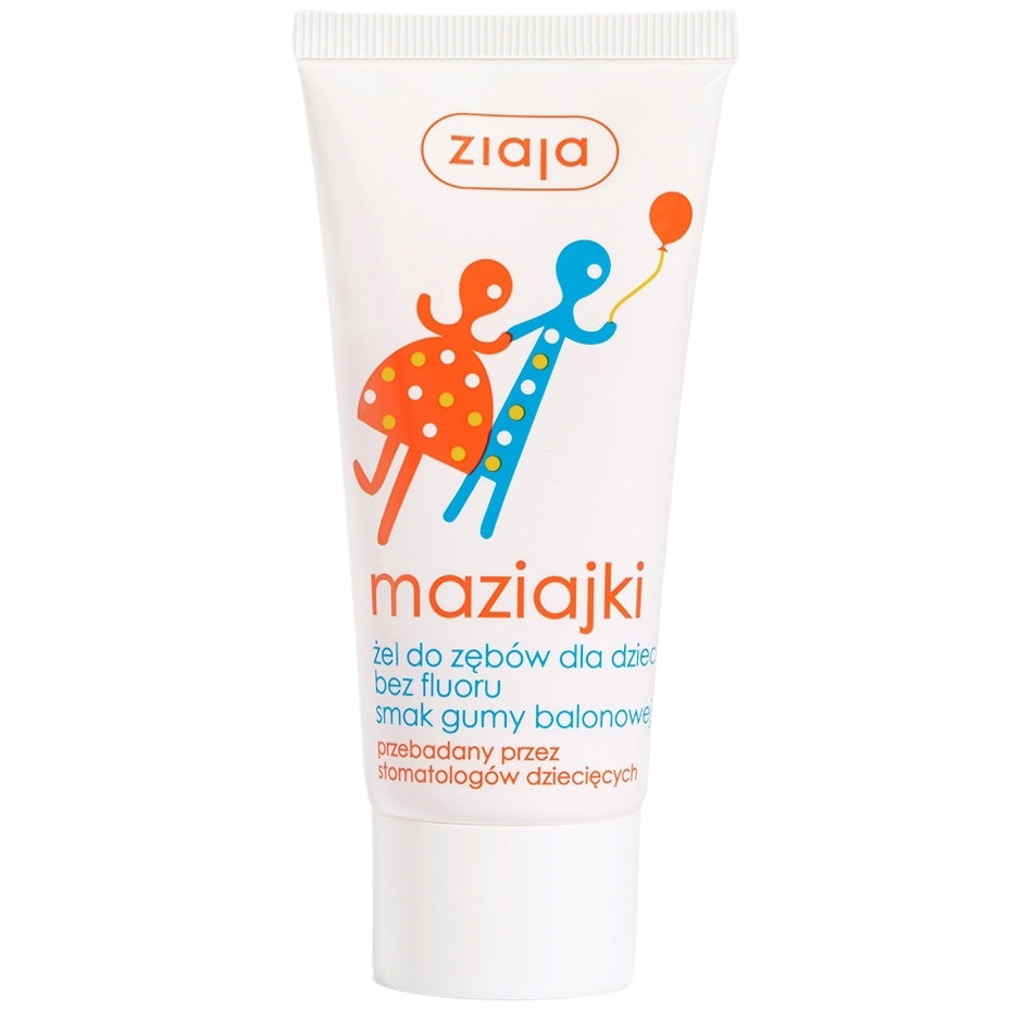 Ziaja Baby Bubble Gum Kids Gel Toothpaste for Ages 2+, 50 mL