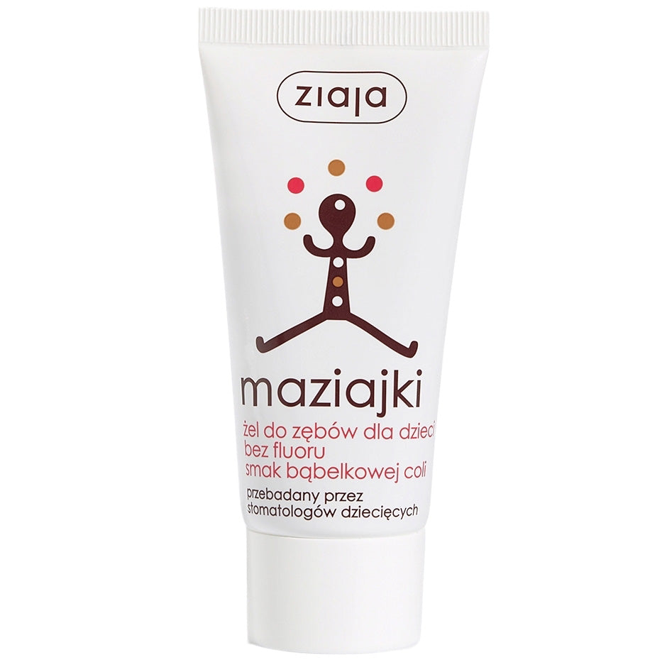 Ziaja Baby Cola Bubbles Kids Gel Toothpaste for Ages 2+, 50 mL