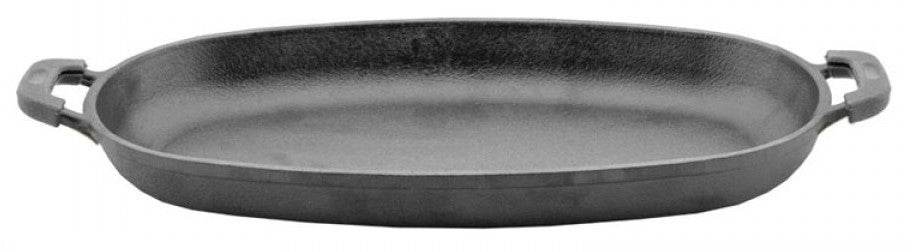 Biol 21266E Cast Iron Serving Pan with Handles, 25 x 13 x 3.4 cm