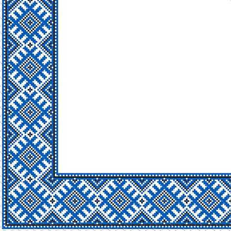 Margo Blue Ethno Embroidery 2-Ply Napkins, 50 pcs, 33 x 33 cm