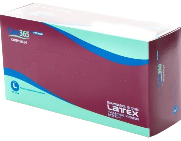 Ambulance Blue Latex Gloves, Size L, 50 pcs (25 pairs) - Image 3