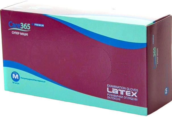 Ambulance Blue Latex Gloves, Size M, 50 pcs (25 pairs) - Image 3