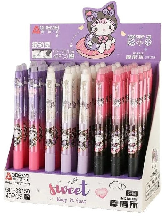 Aodemei GP-33159 Sweet Retractable Erasable Blue Gel Pen, 0.5 mm