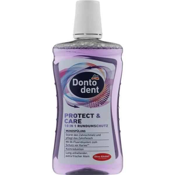 Dontodent Protect & Care 10-in-1 Complete Protection Mouthwash, 500 mL
