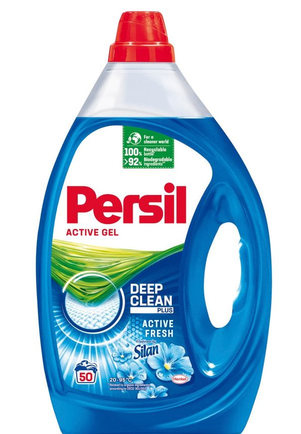 Persil Active Fresh Silan Liquid Laundry Detergent, 2.5 L