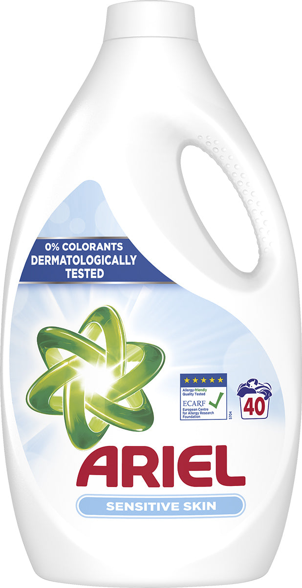 Ariel Sensitive Skin Liquid Laundry Detergent, 2.2 L