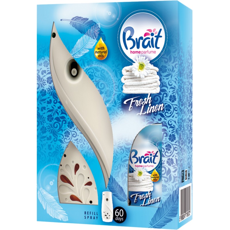 Brait Fresh Linen Automatic Air Freshener, 250 mL