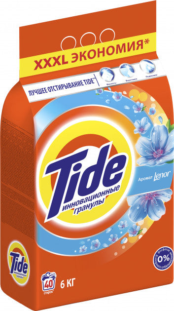Tide Lenor Touch of Scent Automatic Laundry Detergent Powder, 6 kg