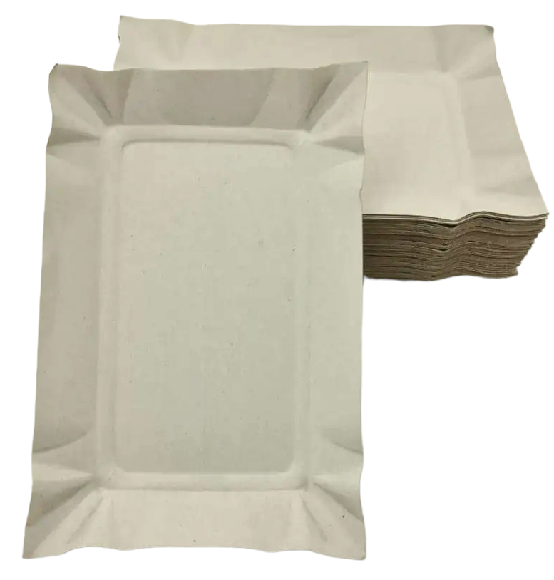 Disposable Paper Plates, 12 x 18 cm, 100 pcs