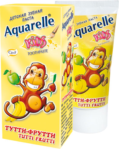Aquarelle Kids Tutti Frutti Toothpaste, 50 mL
