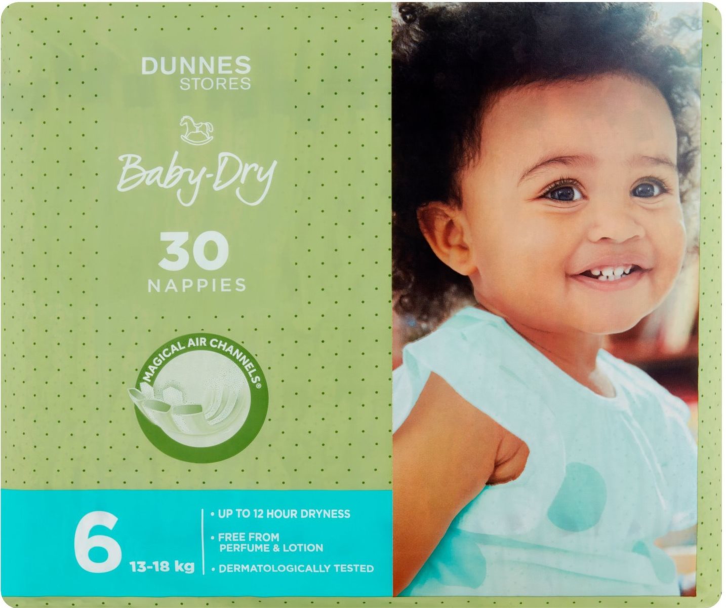 Dunnes Stores 6 Baby Diapers, 13-18 kg, 30 pcs