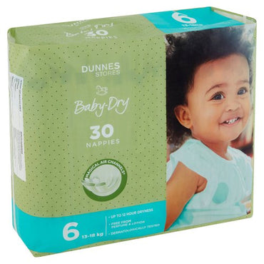 Dunnes Stores 6 Baby Diapers, 13-18 kg, 30 pcs - Image 2