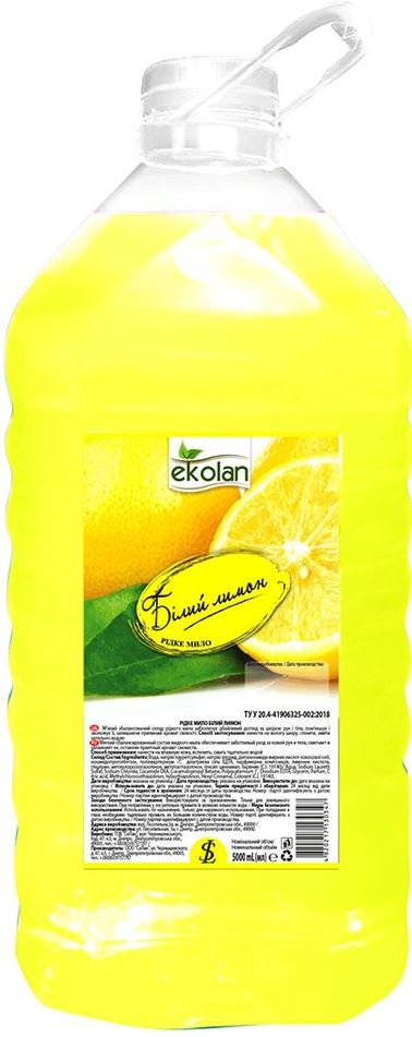 Ekolan White Lemon Liquid Soap, 5 kg