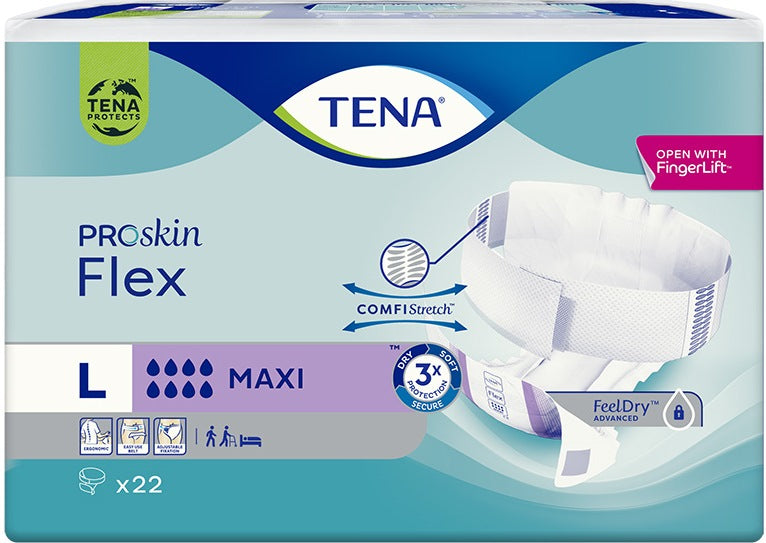 Tena ProSkin Flex Maxi Adult Diapers, Size L, Absorbency 8, 22 pcs - Image 2