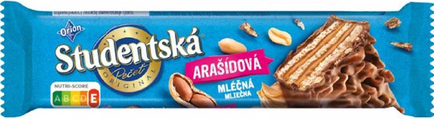Studentska Peanut Wafers in Milk Chocolate, 31 g