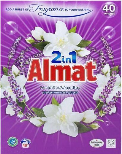 Almat 2-in-1 Lavender & Jasmine Laundry Detergent Powder, 40 Loads, 2.6 kg