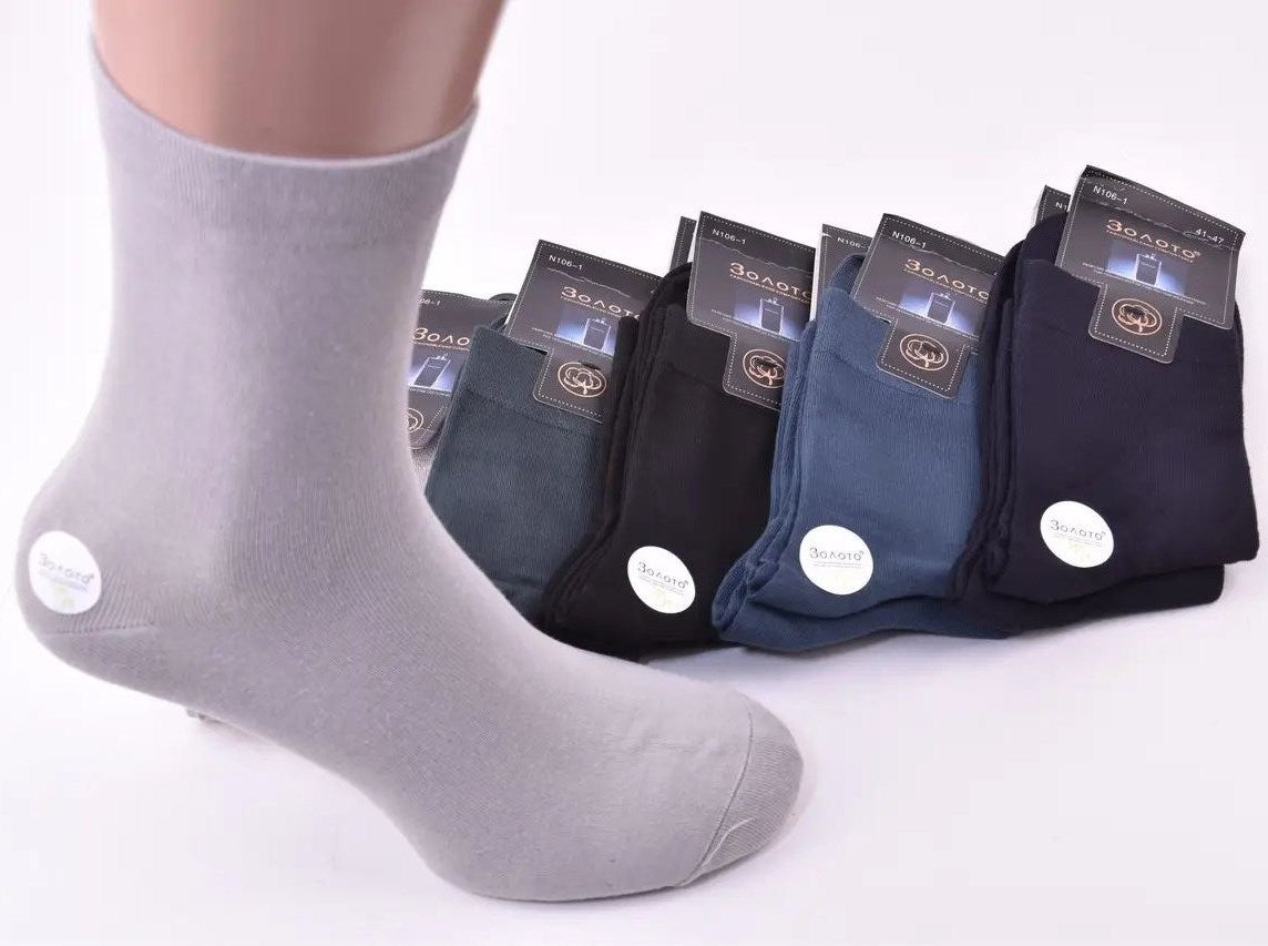 Zoloto N106 Men's Crew Socks, Size 41-47