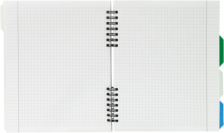 Optima B5 Spiral Grid Notebook with Dividers, 120 Sheets - Image 2
