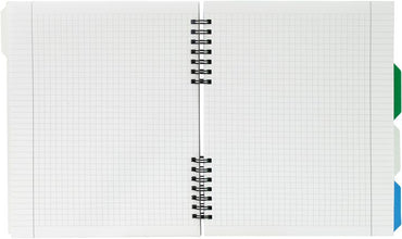 Optima B5 Spiral Grid Notebook with Dividers, 120 Sheets - Image 2