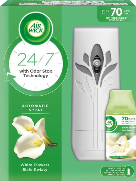 Air Wick Freshmatic White Flowers Automatic Air Freshener, 250 mL