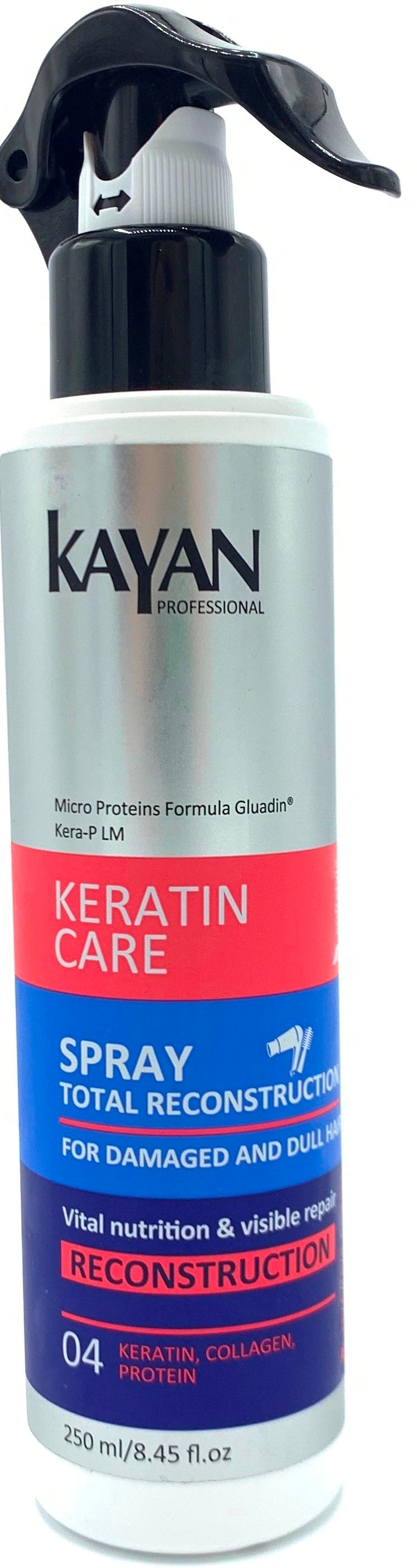 Kayan Professional Keratin Care Spray for Damaged & Dull Hair, 250 mL