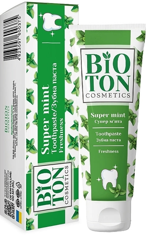 Bioton Cosmetics Super Fresh Mint Toothpaste, 100 mL