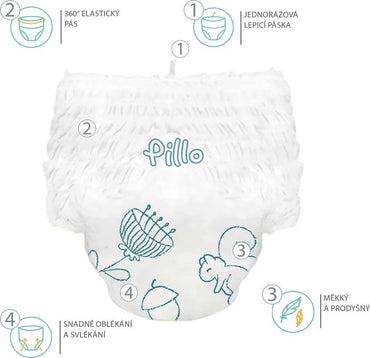 Pillo Size 5 Baby Pull-Up Diaper Pants, 11-16 kg, 28 pcs - Image 2