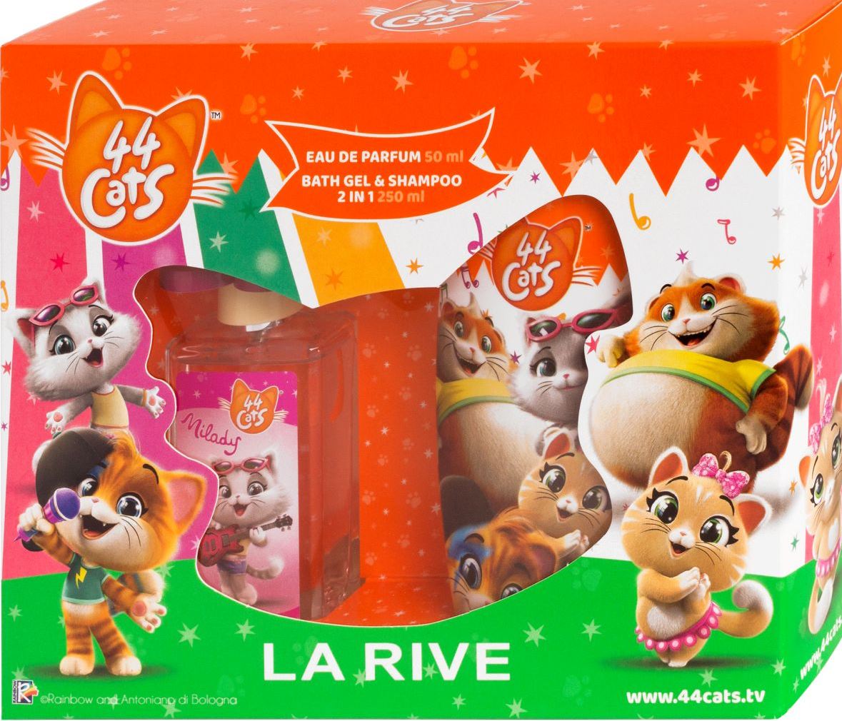 La Rive 44 Cats Milady Kids Gift Set: Eau de Toilette 50 mL + Shower Gel 250 mL