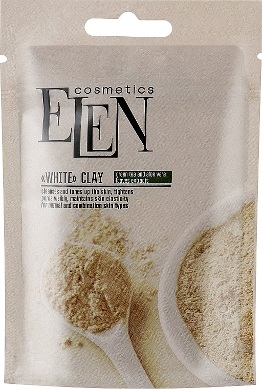 Elen White Clay with Green Tea Extract & Aloe Vera, 40 g
