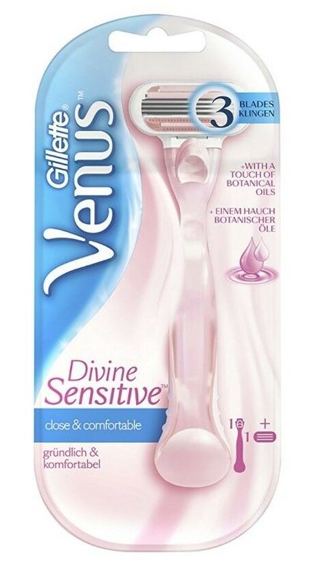 Gillette Venus Divine Sensitive Women's Razor with 1 Replacement Cartridge