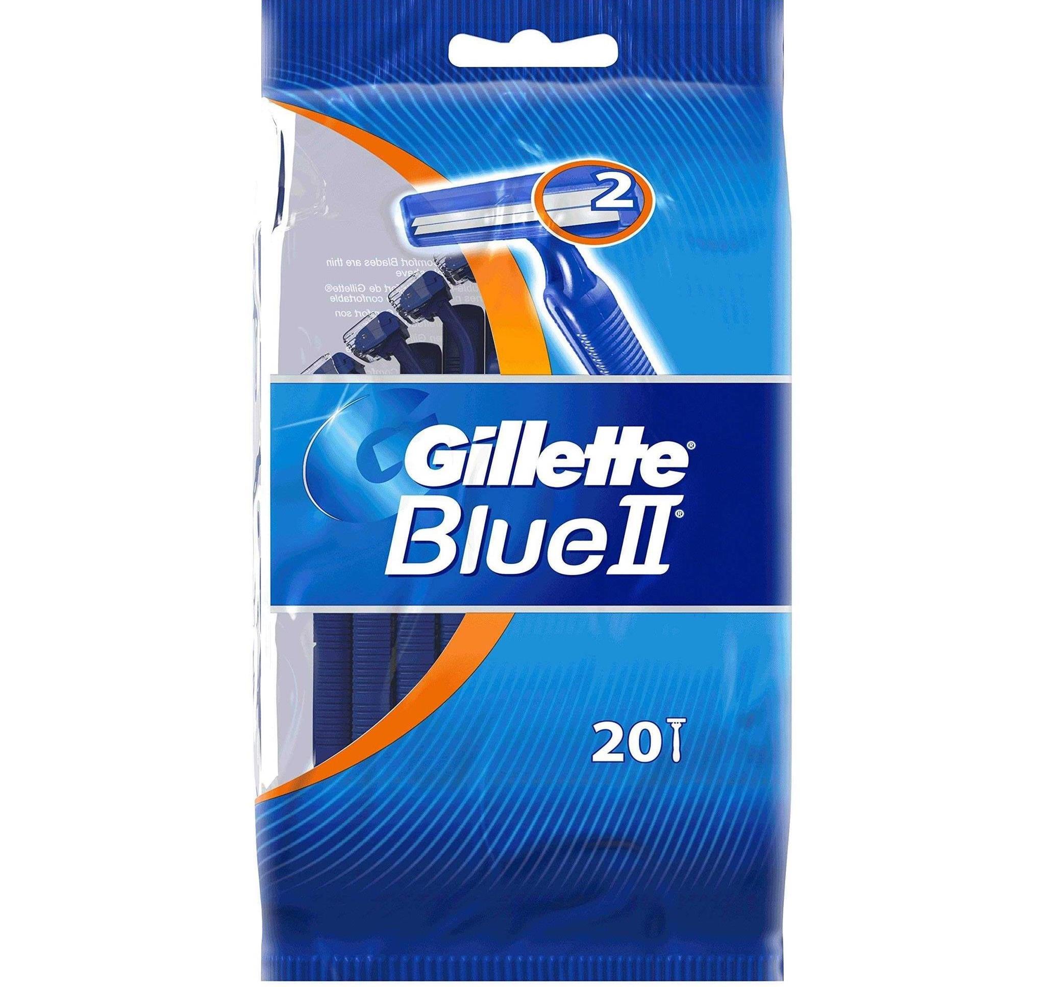 Gillette Blue II Razors, 20 pcs
