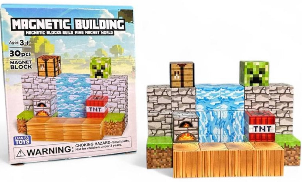 K055 Magnetic Building Set, 30 Pieces, 10.5 x 12.5 x 2 cm