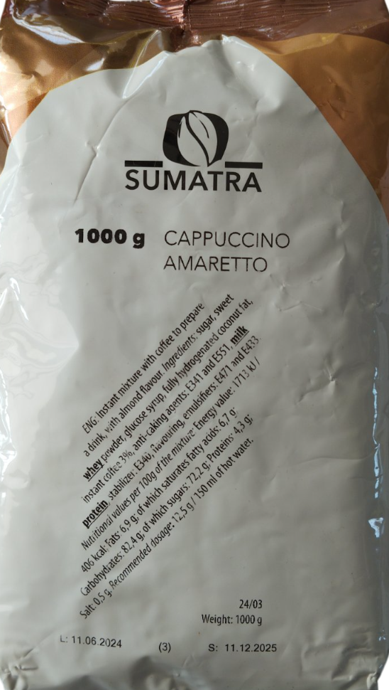 Sumatra Amaretto Cappuccino, 1 kg