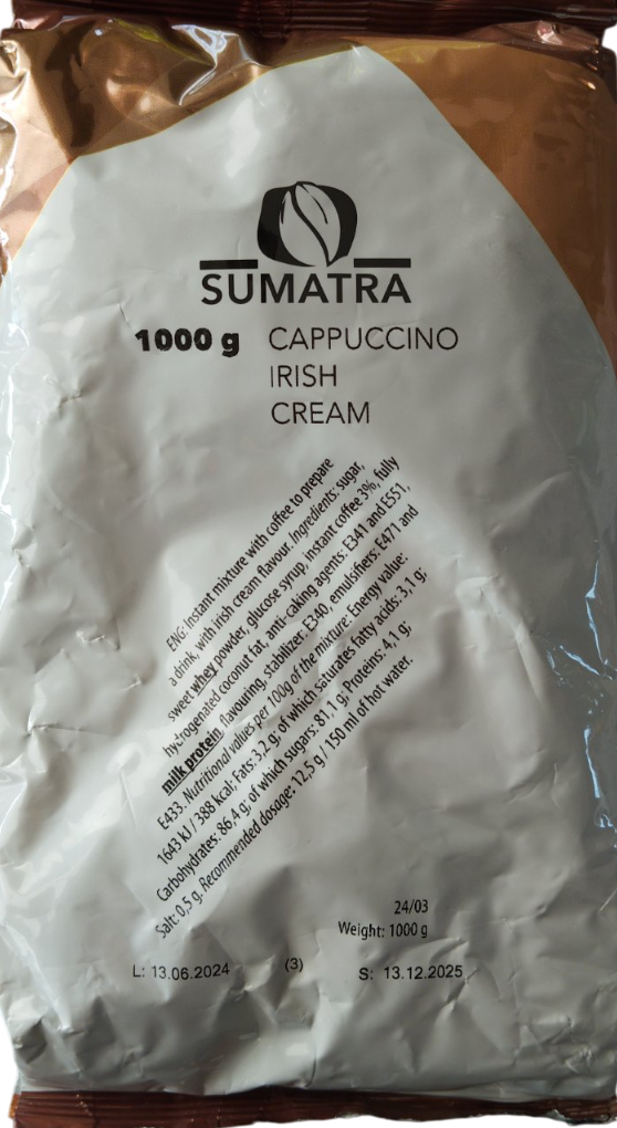 Sumatra Irish Cream Cappuccino, 1 kg