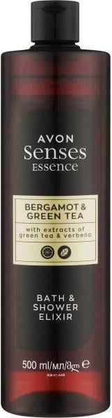 Avon Senses Essence Bergamot & Green Tea Bath & Shower Elixir, 500 mL