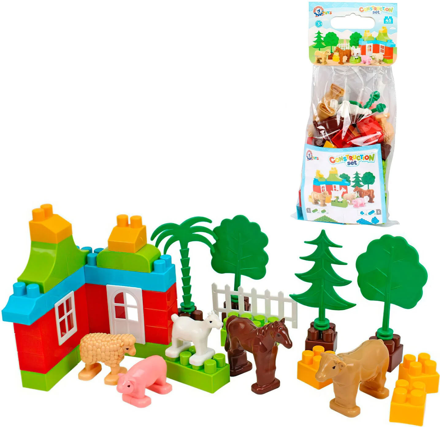 TechnoK Farm Building Set 0341, 45 pcs