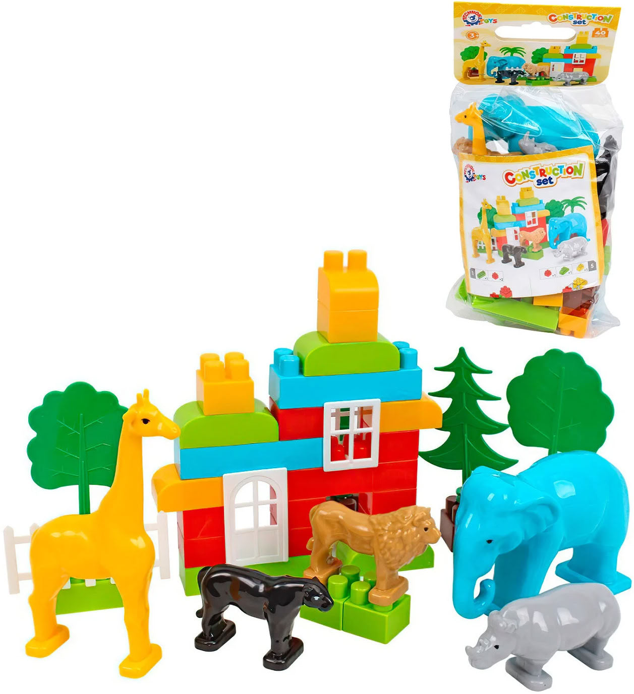 TechnoK Wild Animals Building Set 0334, 40 pcs