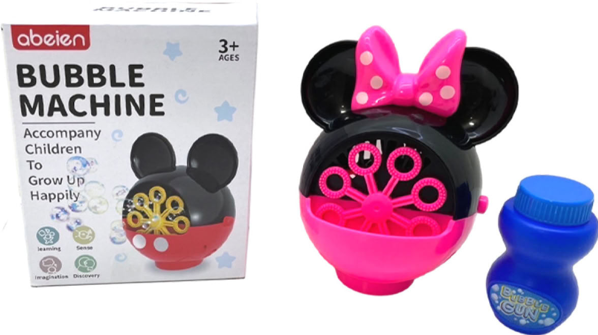 Minnie Mouse Battery-Operated Soap Bubble Machine 99008