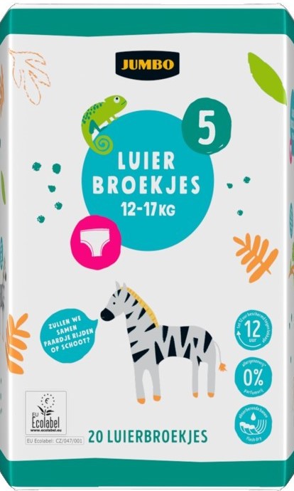 Jumbo Size 5 Baby Pull-Up Diaper Pants, 12-17 kg, 20 pcs